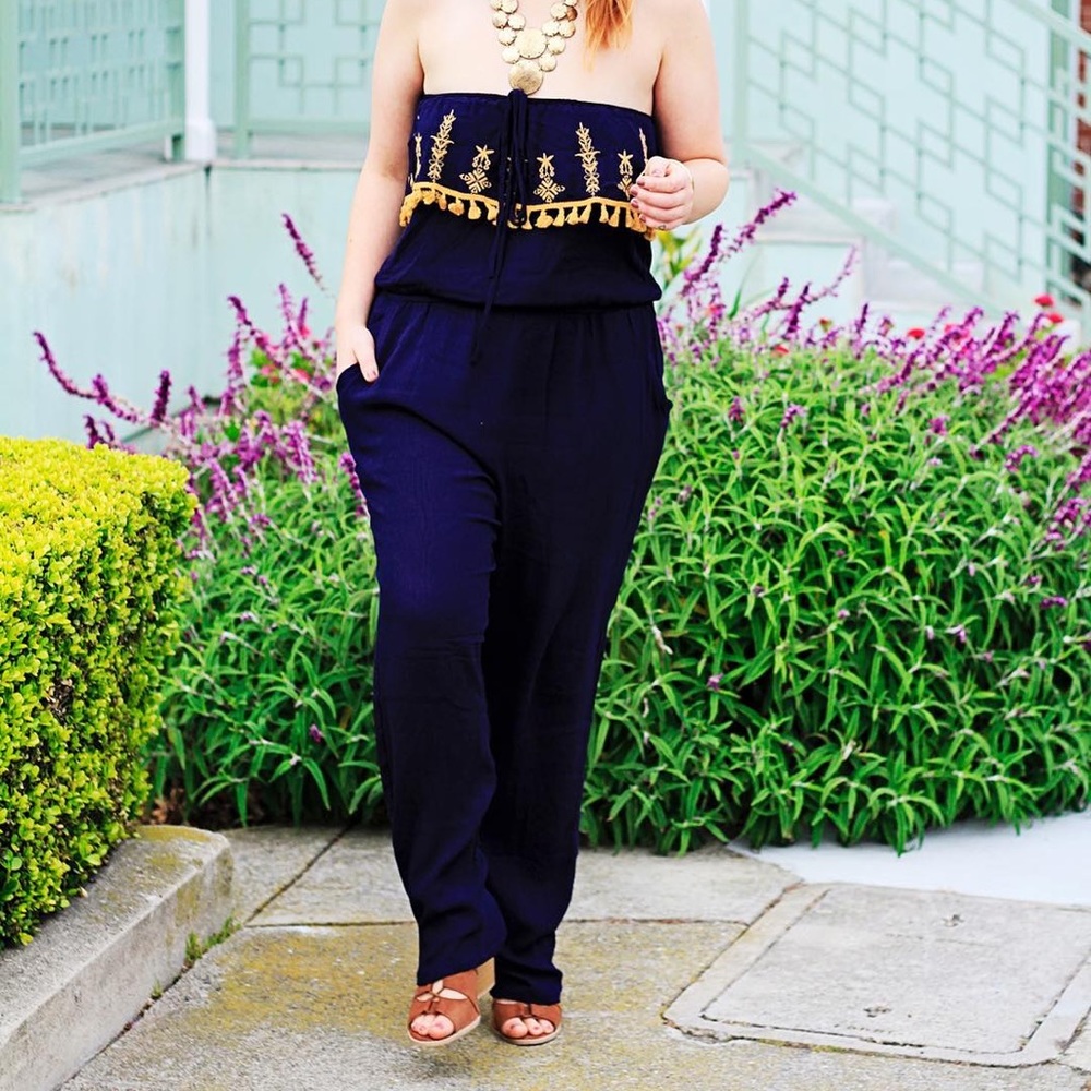 Jumpsuit with tassels